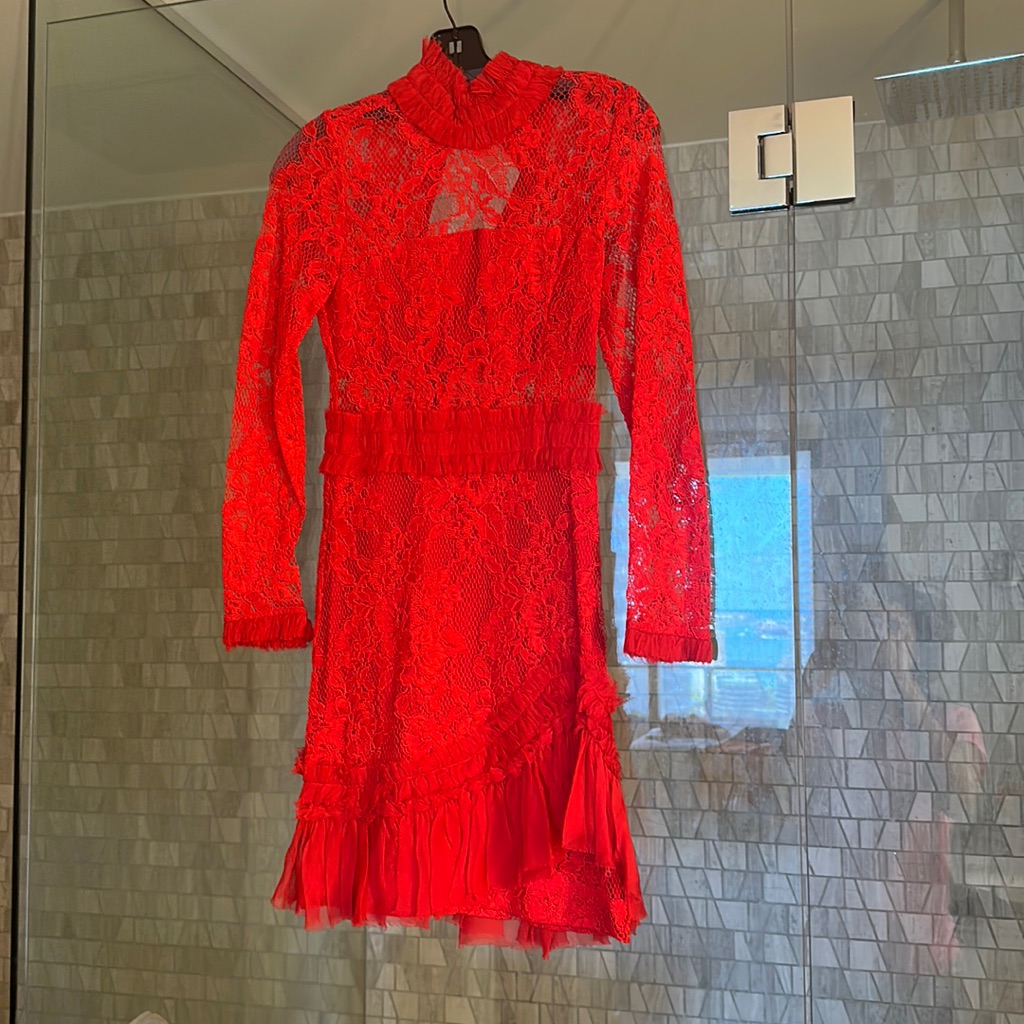 Alexis Wilhelmina Red Lace Dress